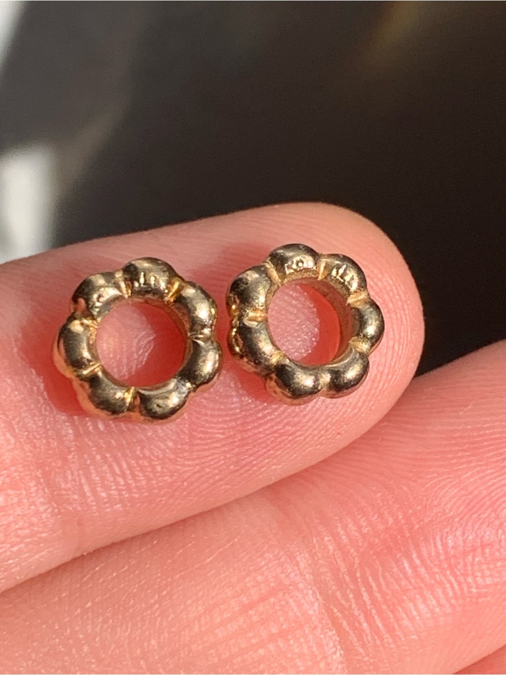 14k Gold Pandora Bubble spacers - Picture 4 of 9